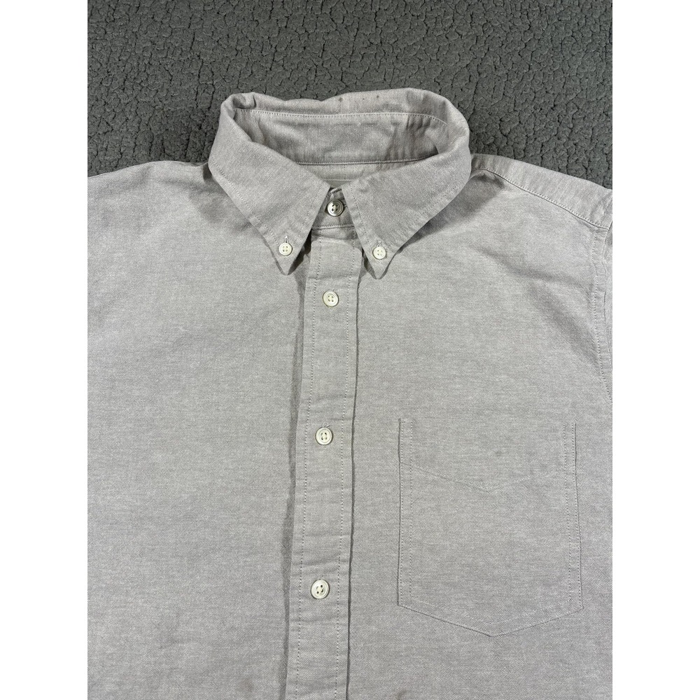 Jack Spade Shirt Mens Medium Gray Oxford Button Down Long Sleeve Cotton Casual - Picture 2 of 15